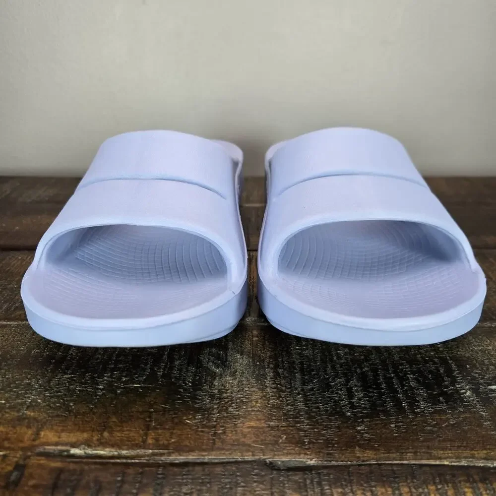 Oofos OOahh Womens Size 8 Recovery Slip-On Comfort Beach Sandals Slides Blue - Picture 3 of 11